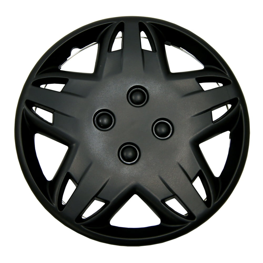 Set of 4 Matte Black Hubcaps 14" WSC509B14 Hub Caps Wheel Skin Cover