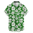 thumbnail image 4 of Gamivast Mens Short Sleeve Shirts Striped Pattern Button Down Shirts Tropical Palm Tree Print Casual Summer Beach Tee Soft Breathable Vacation Tops, 4 of 6