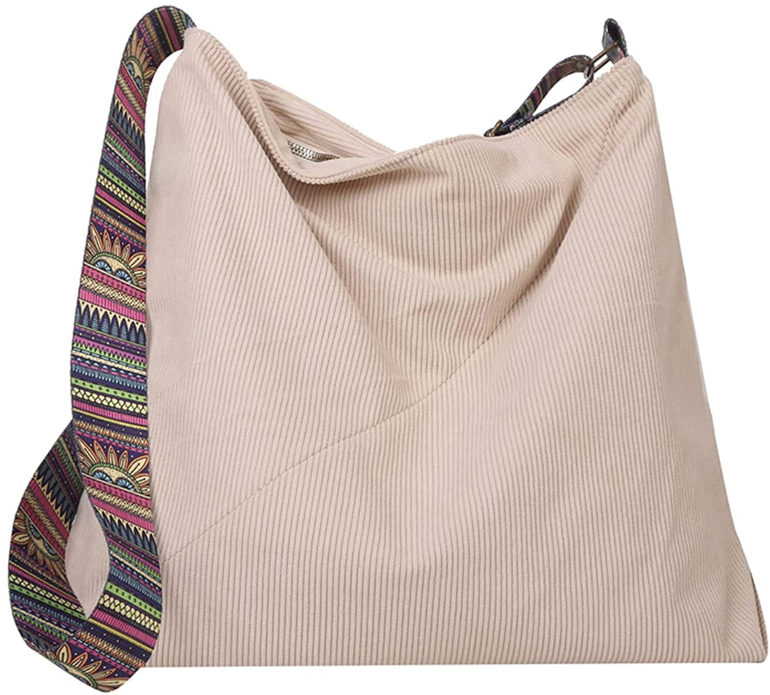 Women Corduroy Tote Bag Large Shoulder Hobo Bag for Women Boho Casual Handbag Purse