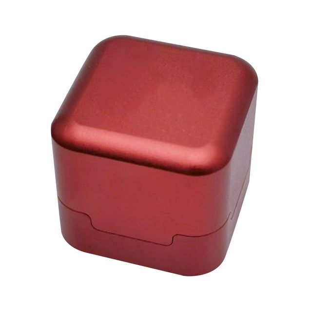 Soporte para tiza de taco de billar, accesorios de billar, robusto, compacto, pequeño, cuadrado, de aluminio Rojo