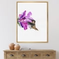 thumbnail image 2 of Purple Fuchia VIntage Flower 24 in x 32 in Framed Painting Canvas Art Print, by Designart, 2 of 5