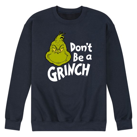 Dr. Seuss - The Grinch - Men's Crew Neck Fleece Pullover