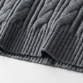 thumbnail image 5 of Zedker Cable Knitted Sweaters for Men Casual Crewneck Long Sleeve Pullover Comfortable Loose Thermal Knitwear for Fall and Winter,Gray,XL, 5 of 7