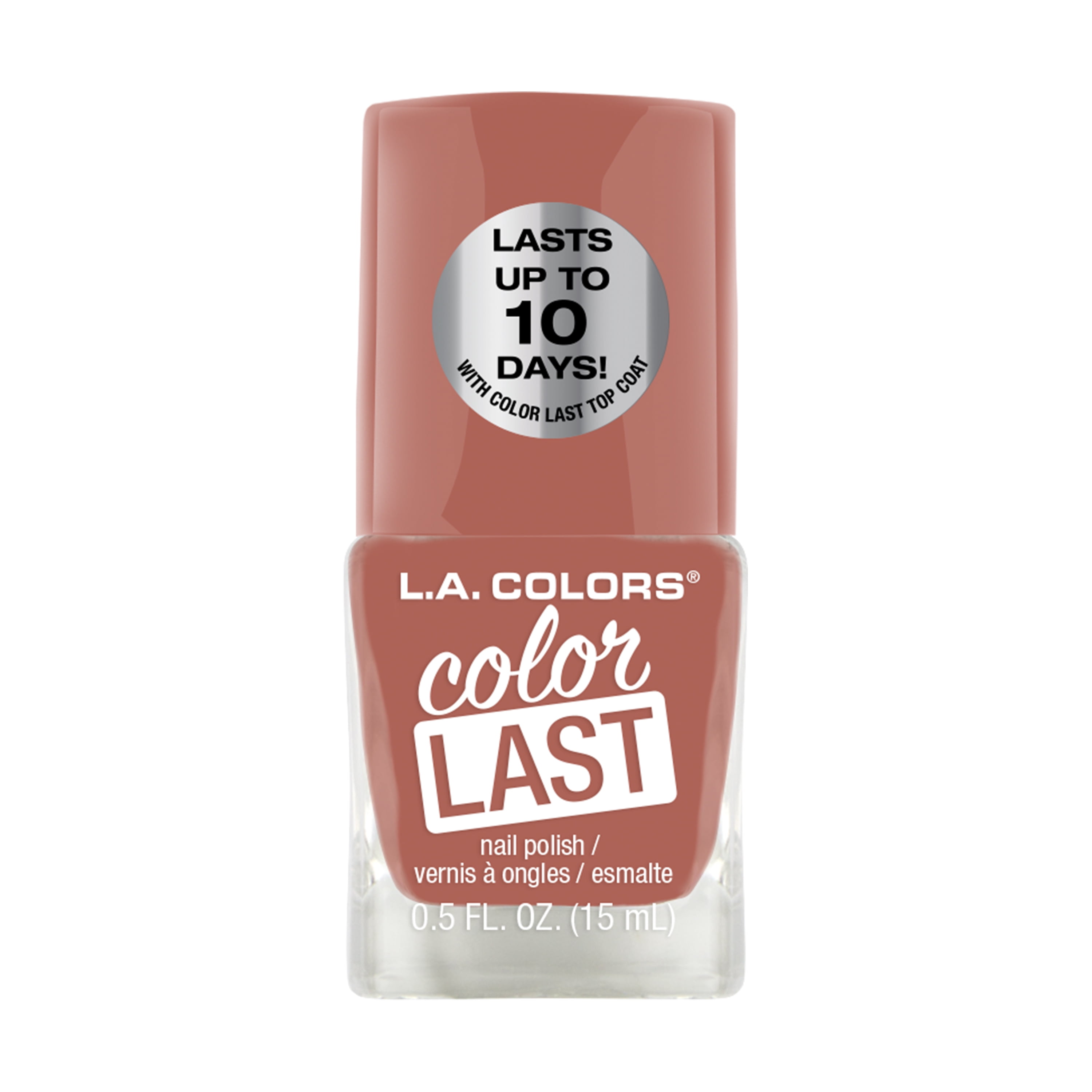 (2 pack) L.A. COLORS Color Last Nail Polish, Nude, 0.5 fl oz