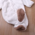 thumbnail image 6 of Agkizg Baby Girls Hooded Fleece Footed Romper, Full Length Plushes Jumpsuit, Thick Warm Infant Winter Outfit, 6 of 6