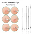 thumbnail image 7 of 7 Piece Set Blackhead Extraction, Stainless Steel Blackhead Tweezers, Professional Face Blackhead Remover Tool, 7 of 7