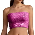 thumbnail image 2 of Laqbezok Women's Sexy Sequin Tube Top, Strapless Sparkly Crop Bandeau, Shiny Party Night Out Outfit, 2 of 5