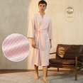 thumbnail image 3 of WHEANG Waffle Knit Robes for Women Men Plus Size Quick Dry SPA Bath Robe Lightweight Absorbent Lounge Sleep Robe with Loose Fit for Shower Hotel Home M Pink, 3 of 4