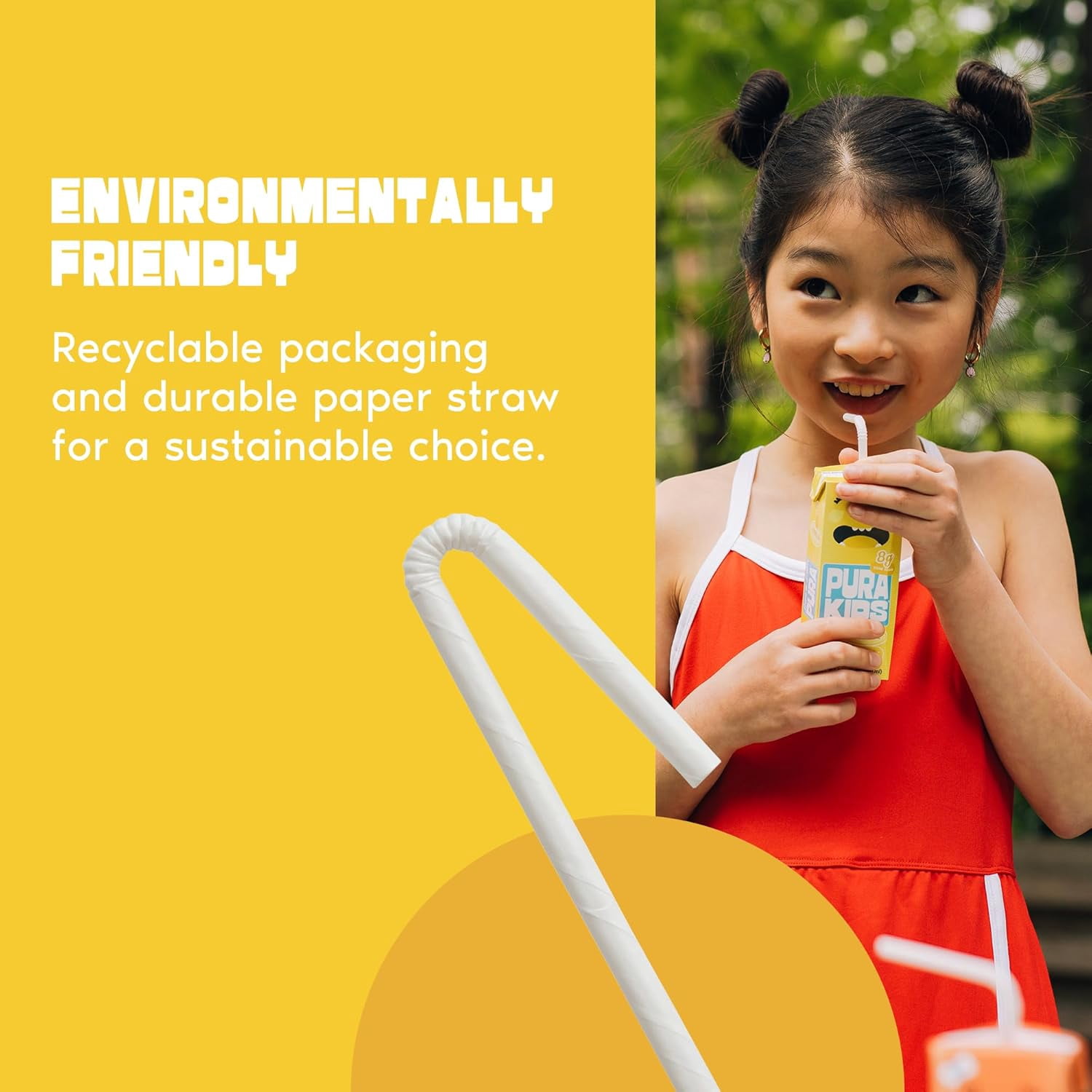 PURA Kids Box | Lemonade Fruit extract infused Drink for kids | 8g Pure Cane Sugar | Non-GMO | Vegan, No Artificial Sweeteners | Best Lunchbox Beverage with Paper Straw | 6.67 fl oz (200ml) 24-Pack