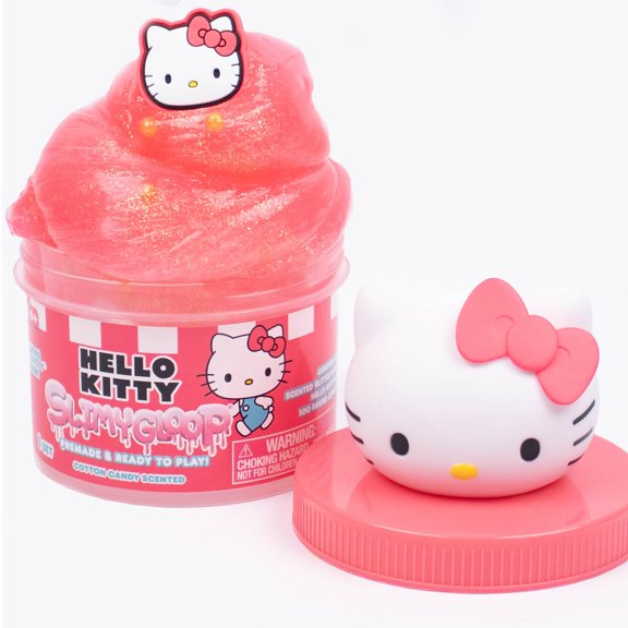 Tarro de limo Hello Kitty SLIMYGLOOP, 240 ml, con abalorios y amuleto