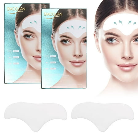 VEGCOO 20-Pack Silicone Patches - Reusable Forehead and Face Smoothing Patches for Women