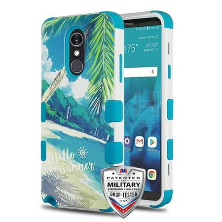 Phone case for LG Stylo 4 - Tuff Hybrid Shockproof Impact Rubber Dual Layer Hard & Soft Protective Hard Case Cover Rubberized - Palm (Best Phone Case For Beach)