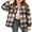 F-blue Orange-38, variant on KISSMODA Plaid Button Down Western Long Sleeve Casual Collared Blouse Girls' 3-14Y