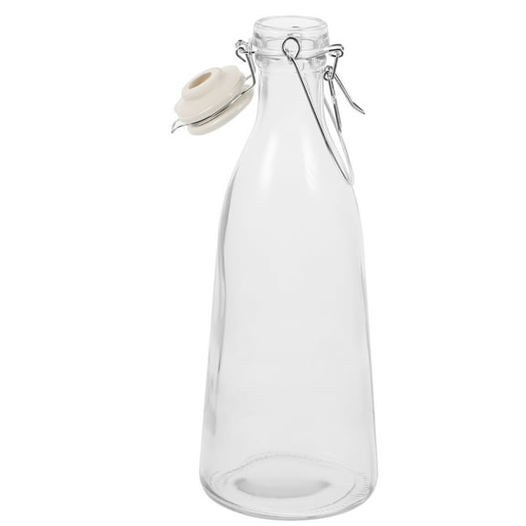 NICEXMAS Nicexmas Clear Glass Bottle with Buckle for Beverage Storage