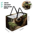 thumbnail image 2 of Sloth Large Foldable Storage Basket and Grocery Bags Collapsible Bucket made of Oxford Cloth, 2 of 7