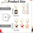 thumbnail image 2 of 12Pcs Alloy Enamel Playing Card Charm Locking Stitch Markers with Gold Tone 304 Stainless Steel Leverback Earring Findings Mixed Color 3.4~3.5cm, 2 of 6