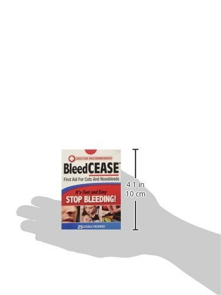 Bleedcease First Aid for Cuts and Nosebleeds Sterile Packings, 25 Count