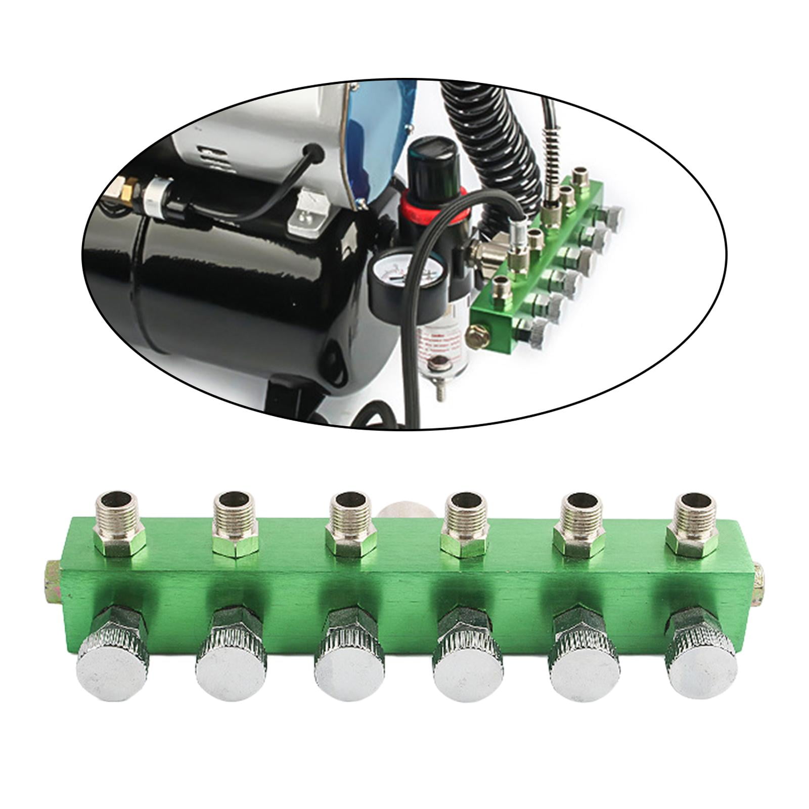 Airbrush with Metered Airbrush with 1/4" BSP Female Air Inlet & 1/8" BSP Male Air Outlets, Airbrush Supplies Materials