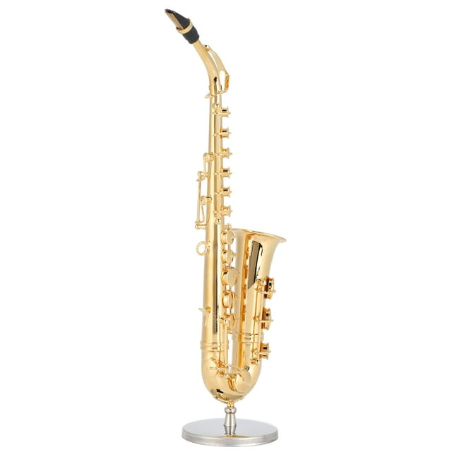 Adornos de saxofón decoración en miniatura Mini instrumento musical modelo regalo artesanía 19cm