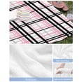 thumbnail image 6 of Pink Black Plaid Beach Towels Oversized Super Absorbent, Farmhouse Pink Black Checkered Lightweight Bath Towel Quick Dry Sets For Bathroom/Pool/Rv Camping/Beach Play/Gym Room/Picnic 35"x70", 6 of 8
