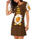 thumbnail image 2 of Fotbe Gnomes With Honey Bata de Dormir para Mujer con Estampado, Camisón de Algodón de Manga Corta, Ropa de Dormir Casual, 2 of 6
