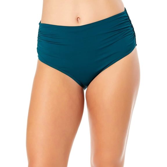 Anne Cole womens Hi Waist Shirred Bottom, m