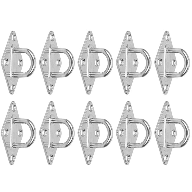 Diamond Pad Eye,10Pcs M5 4 Holes Eye Plate Hook Hardware Fittings Highly Recommended