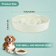 thumbnail image 2 of Unique Bargains Slow Feeder Dog Bowls Ceramic Slow Feeder for Small Breeds Cat & Dog Slow Feeder Bowl Prevents Fast Eating and Black Chin Beige 1 Pc, 2 of 6