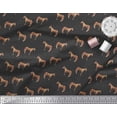 thumbnail image 3 of Soimoi Black Cotton Duck Fabric Horse & Dot Animal Print Fabric by Yard 44 Inch Wide, 3 of 3
