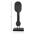 thumbnail image 3 of DecMode 10"W, 28"H Wood Eclectic Paddle Sculpture, Black, 3 of 7