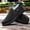 Black, variant on EliteGoogv Mens Sneakers Thick Sole Non Slip Soft Cushion Slip On Shoes Casual Walking Sneakers For Men Textile Everyday Footwear US :10.5