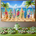 thumbnail image 4 of Colorful Design Surfboard Banner Floral Pattern Tropical Beach for Summer Party Outdoor Decor Vacation, 4 of 7