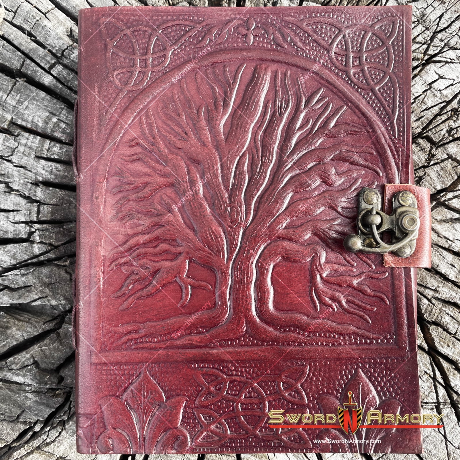 Medieval Renaissance Leather Journal Notebook Diary Tree Embossed Cover