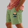thumbnail image 2 of Pantalones Cortos para Hombre de Cintura Elástica con Bolsillos Impresos Pantalones Cortos Rectos, Pantalones Deportivos Casuales con Cintura Elástica, 2 of 6