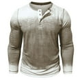 thumbnail image 4 of Maplenight Henley Shirts for Men Long Sleeve Button Vintage Shirts Gradient Color Relaxed Fit Casual Tops for Fall Winter, 4 of 8