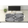 thumbnail image 2 of Leaves Computer Mouse Pad, 4 Part Leafy Illustration in Greyscale Tones, Rectangle Non-Slip Rubber Mousepad X-Large, 35" x 15" Gaming Size, Pale Taupe Charcoal Grey, by Ambesonne, 2 of 2