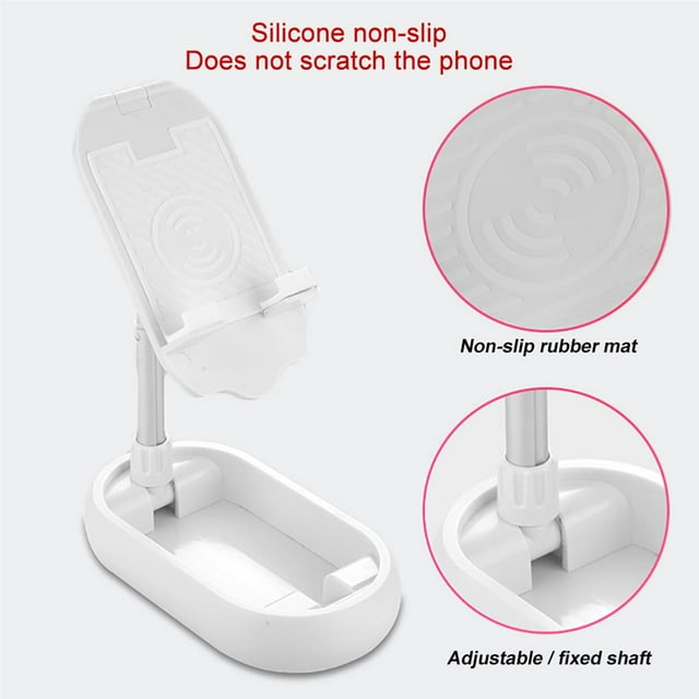 Langgg Support de Téléphone de Bureau Réglable Portable Pliant Tablette Télescopique Support de Téléphone Portable Noir