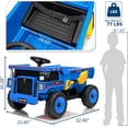 thumbnail image 2 of EastVita 12V Ride on Dump Truck,Construction Vehicle Ride on Toy with Remote Control,Electric Dump Bed & Shovel with Spring Suspension,Music,and LED Lights,Blue, 2 of 7