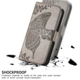 thumbnail image 6 of Butterfly Embossed Wallet Case for Motorola Moto G Play 2025, PU Leather Flip Cover with Card Holder, Kickstand & Lanyard, Shockproof,,Grey,For Moto G Play 2025, 6 of 8