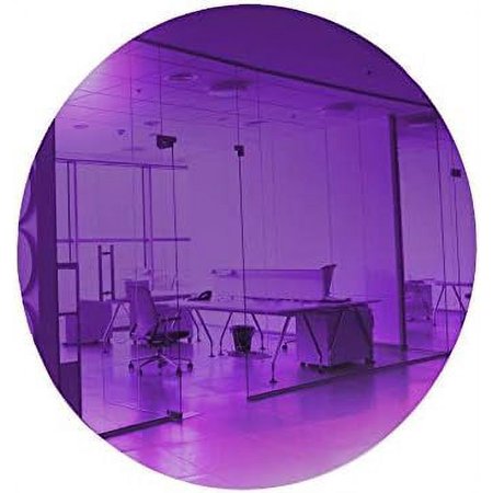 9” Purple Round Blank Mirror Discs Smooth Edge DIY Plexiglass Tiles .118-3MM Thick Decor Bathroom Kitchen Office Business Businesses