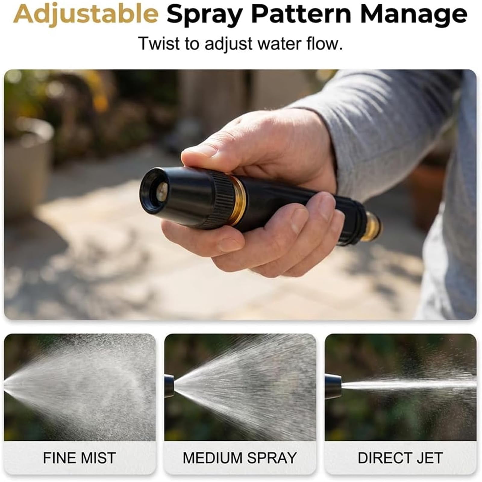 Home High Pressure Car Wash Water Gun, with Booster Nozzle and Hose, A Must-Have for Watering Plants, Multi Function Lawn & Garden Watering Sprayer for Plant Watering Lawn Car