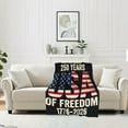 thumbnail image 5 of 250th Years Anniversarys of Freedoms US 1776-2026 Blankets Couch Blanket Vintage Throw Blankets for Bed, 5 of 10