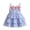 01 Blue, variant on Girls Summer Cute Bow Layered Plaid Dress, Elegant Sleeveless Princess Birthday Party Dresses for 0-3 Years