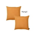 thumbnail image 2 of Honey Set of 2 Decorative Throw Pillow Cover Solid Color 18" x 18" Orange Square Pillowcase for Couch, Bedding, 2 of 4