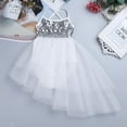 thumbnail image 5 of Fldy Kids Girls Shiny Sequins Ballet Tutu Dress Latin Modern Dance Performance Dress Hight-Low Dress Ivory 3-4, 5 of 7