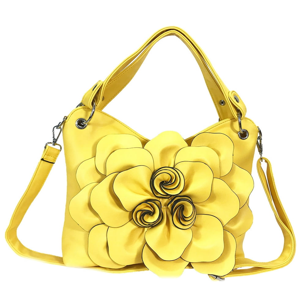 Zzfab Zzfab Flower Purse with Clasp Yellow
