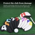 thumbnail image 2 of Soidarity 10 piezas Golf Cover Golf Head Set Golf Headcovers resistentes al desgaste Balck10pcs Golf negro10pcs Soidarity OD019680-02, 2 of 6