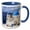 Blue/White, variant on 3drose, Traditional Blue Roofed Churches and Homes, Santorini. Greece., 15oz Mug