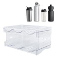 thumbnail image 1 of Stackable Water Bottle Organizer, Double Layer, Convenient Storage, Saveing Space, Plastic Transparent Wine Bottle Rack, Fridge Wine Rack, for Kitchen Cabinet Desktop, 1 of 8