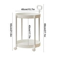 thumbnail image 3 of Wzzjkit Home Coffee Table Movable Shelf Sofa Side Table Cart Bedside Shelf with Wheels Shelf, 3 of 6